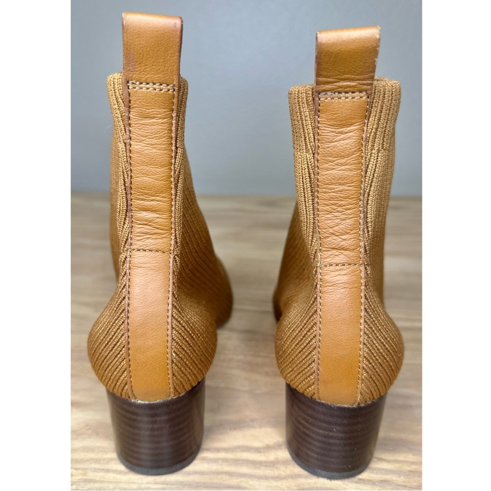 Everlane The Glove Boot Ribbed Knit Ankle Booties Tan Brown - Picture 10 of 13